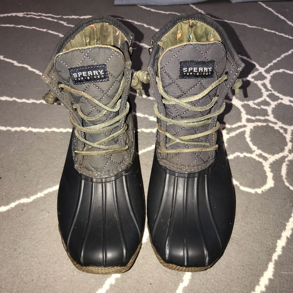Sperry Navy Quilted Duck Boots